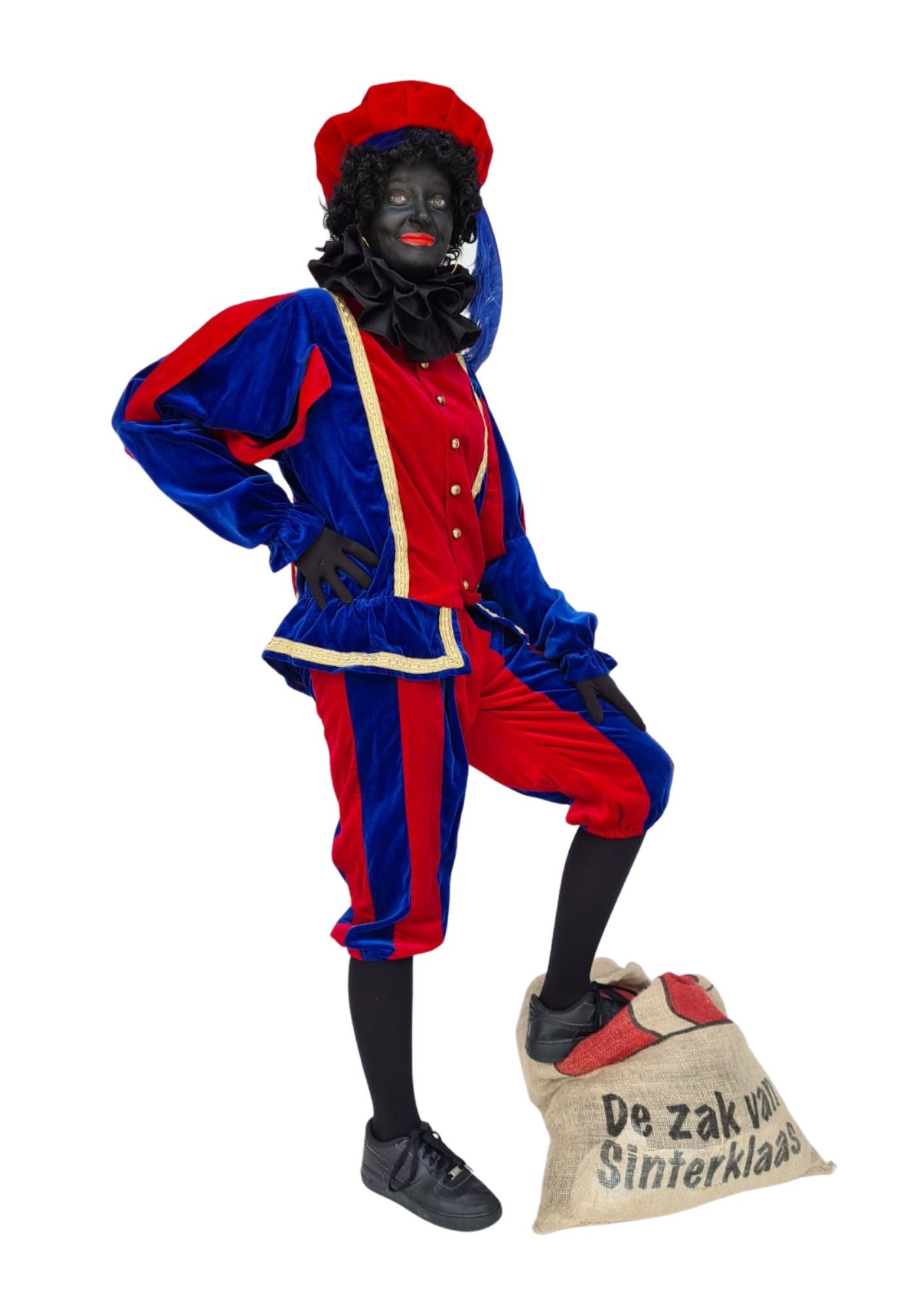 Pietenpak prof. rood/blauw - verkleedshopjur