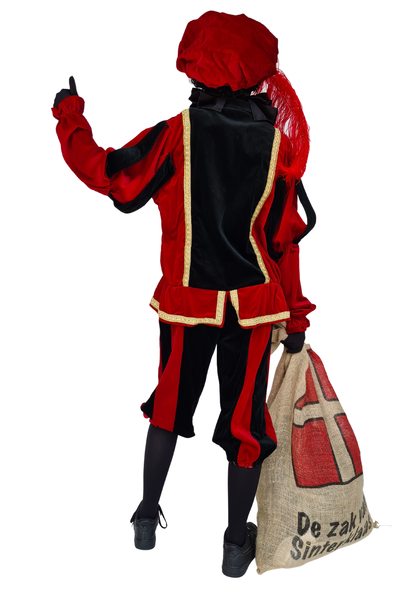 Pietenpak prof. rood/zwart - verkleedshopjur