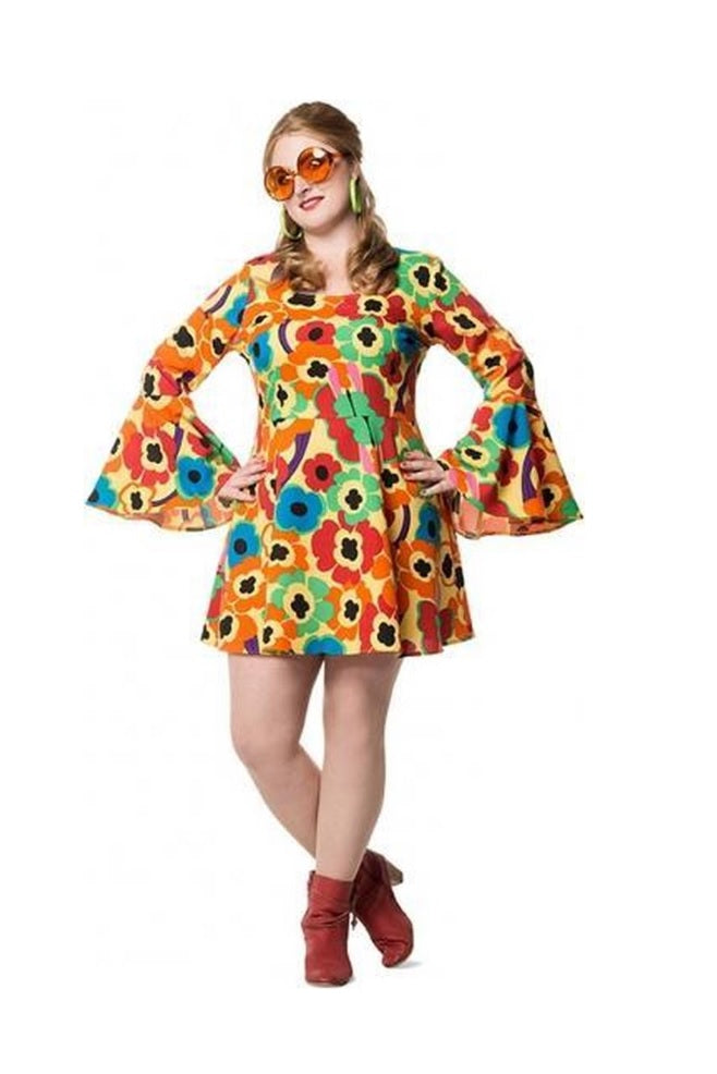 Flower power jurkje multi - verkleedshopjur