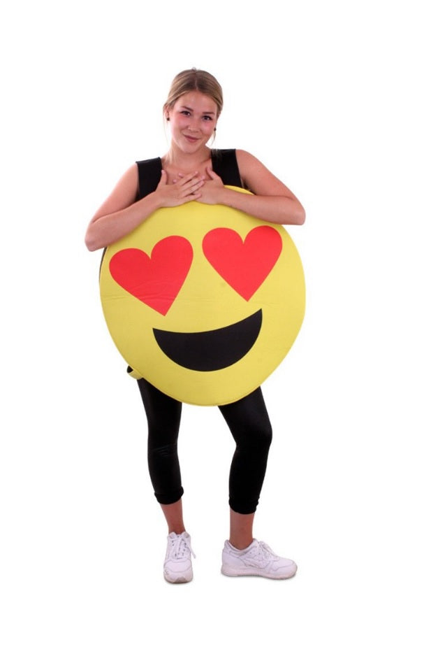 Hartjes emoticon verkleedkostuum - verkleedshopjur
