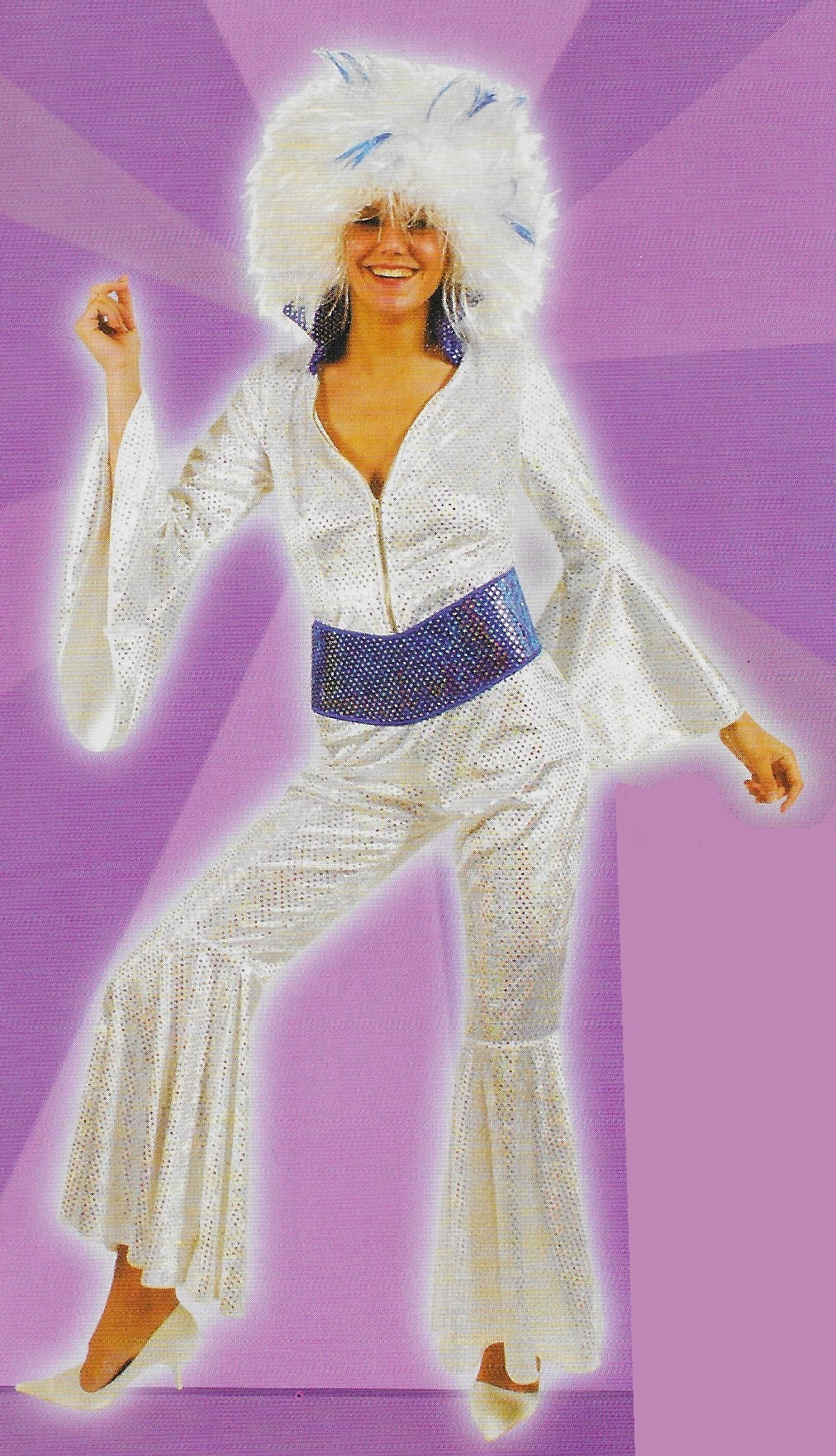 Abba kostuum Agnetha wit - verkleedshopjur