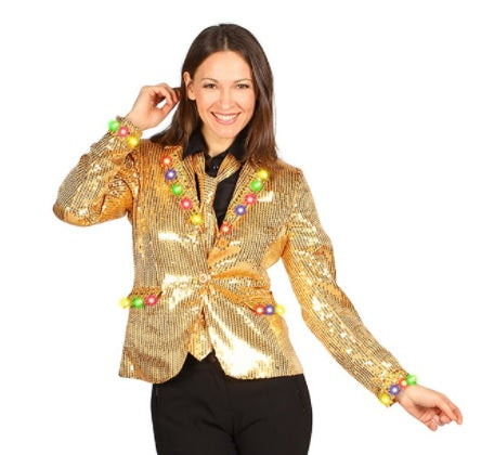 Pailletten blazer goud - verkleedshopjur