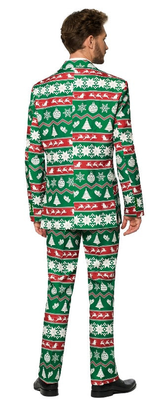 Groen fout kerstpak man - verkleedshopjur