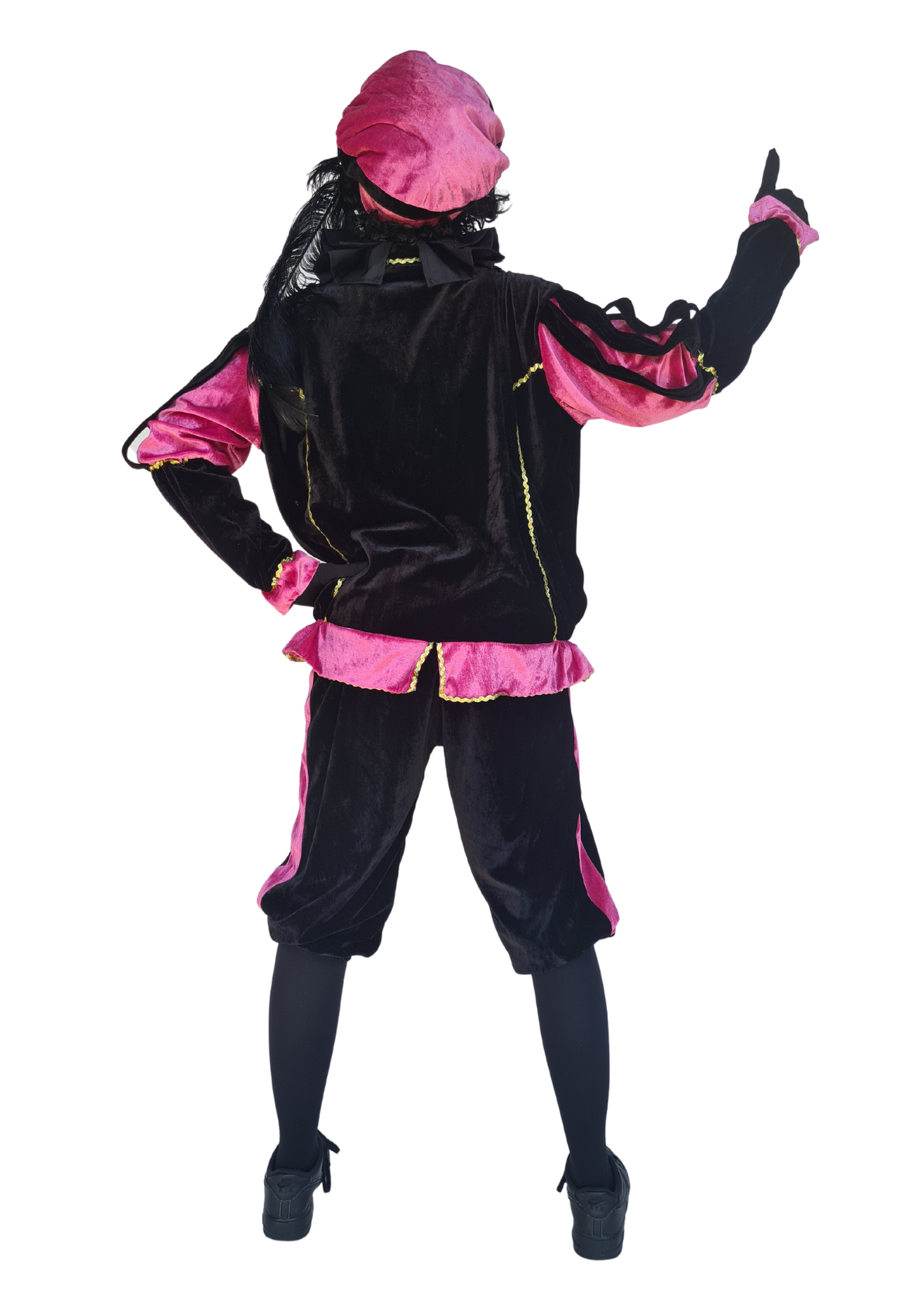 Pietenpak licht roze/zwart - verkleedshopjur