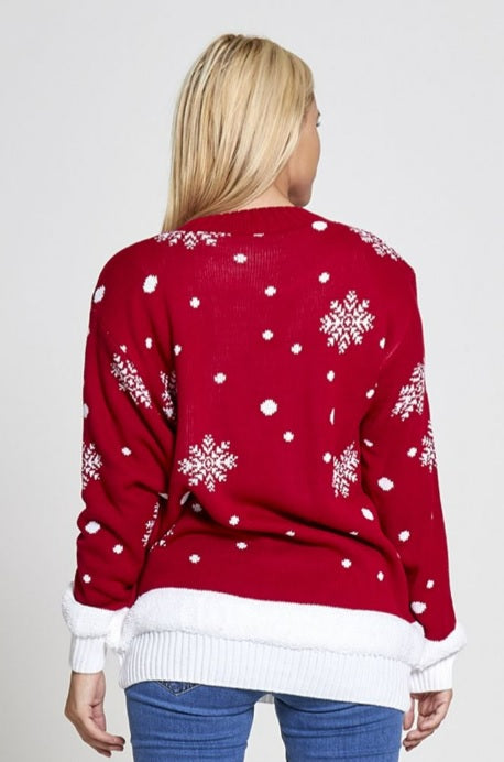 Kersttrui fout Rudolf rood - verkleedshopjur