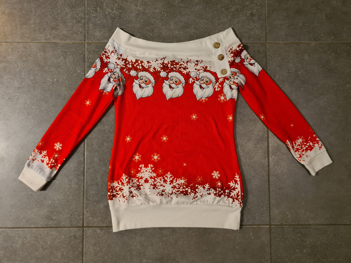 Kersttrui fout Santa rood - verkleedshopjur