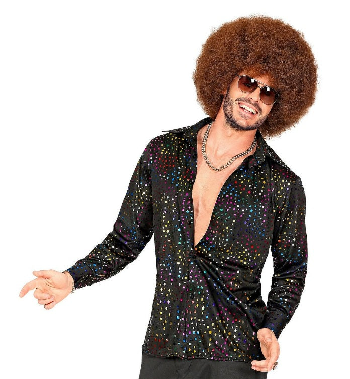 Disco blouse zwart - verkleedshopjur