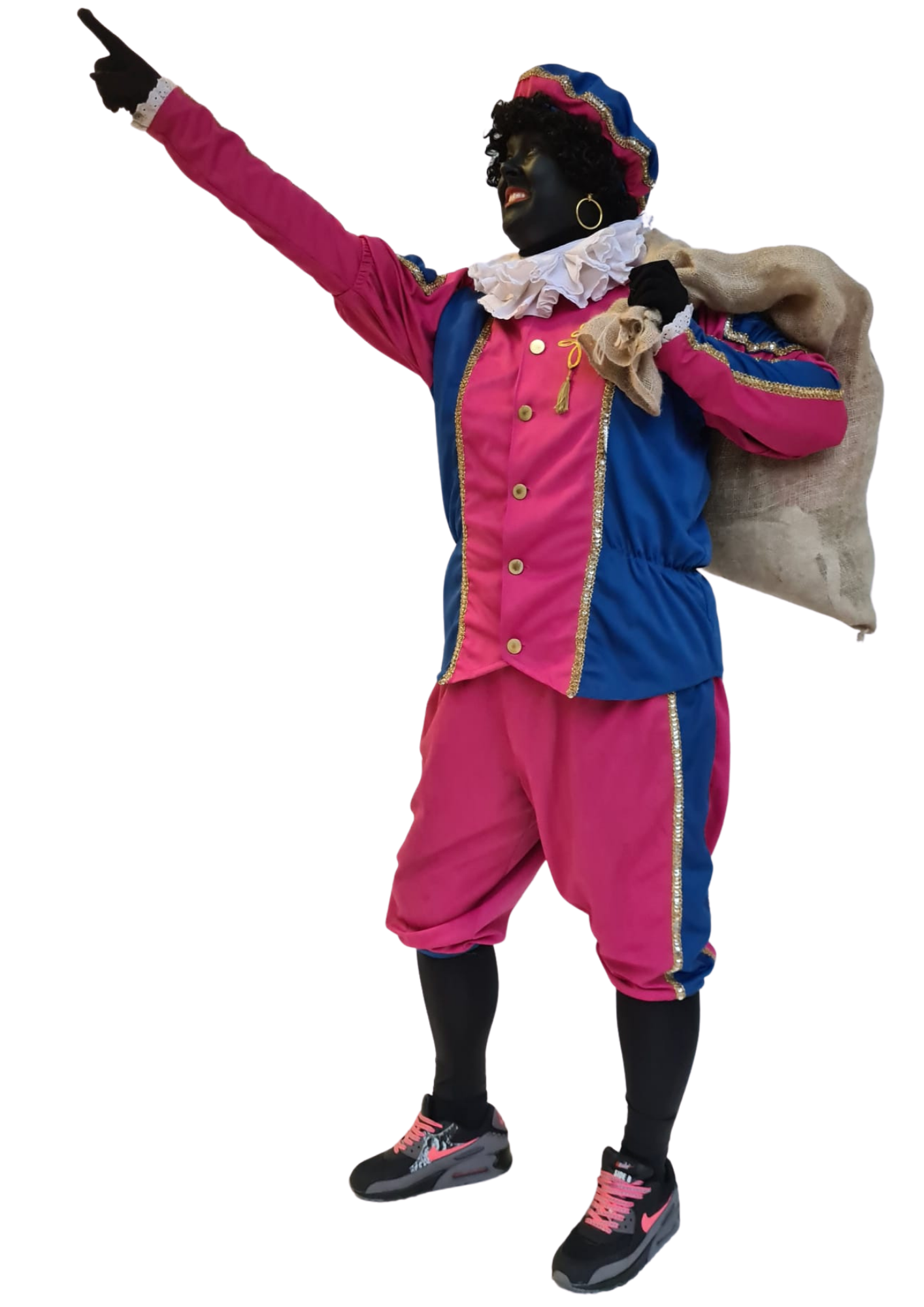 Pietenpak roze/blauw - verkleedshopjur