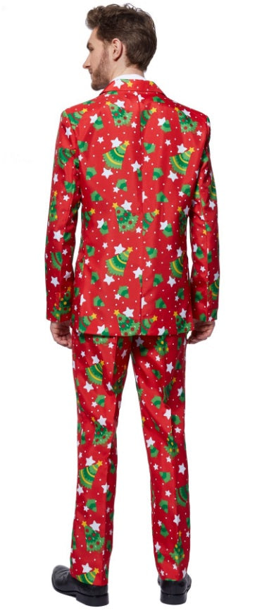Fout rood kerstpak met licht - verkleedshopjur