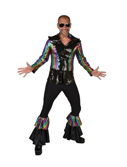 Abba kostuum man rainbow