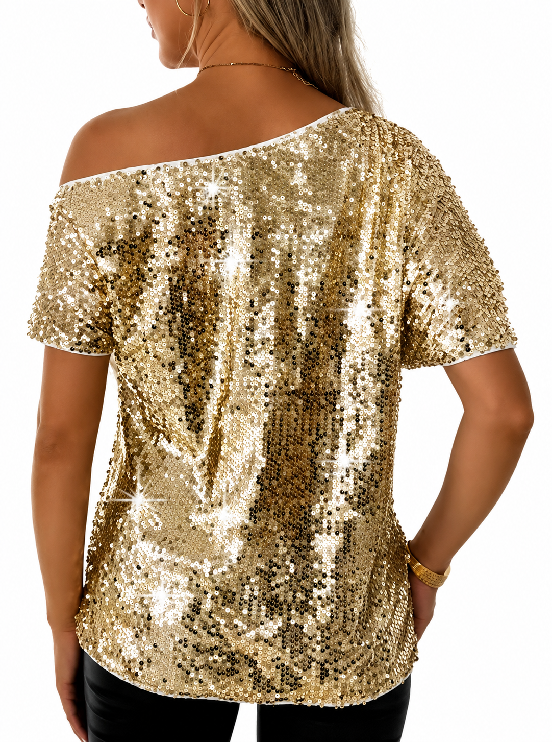 Gouden T-shirt met pailletten