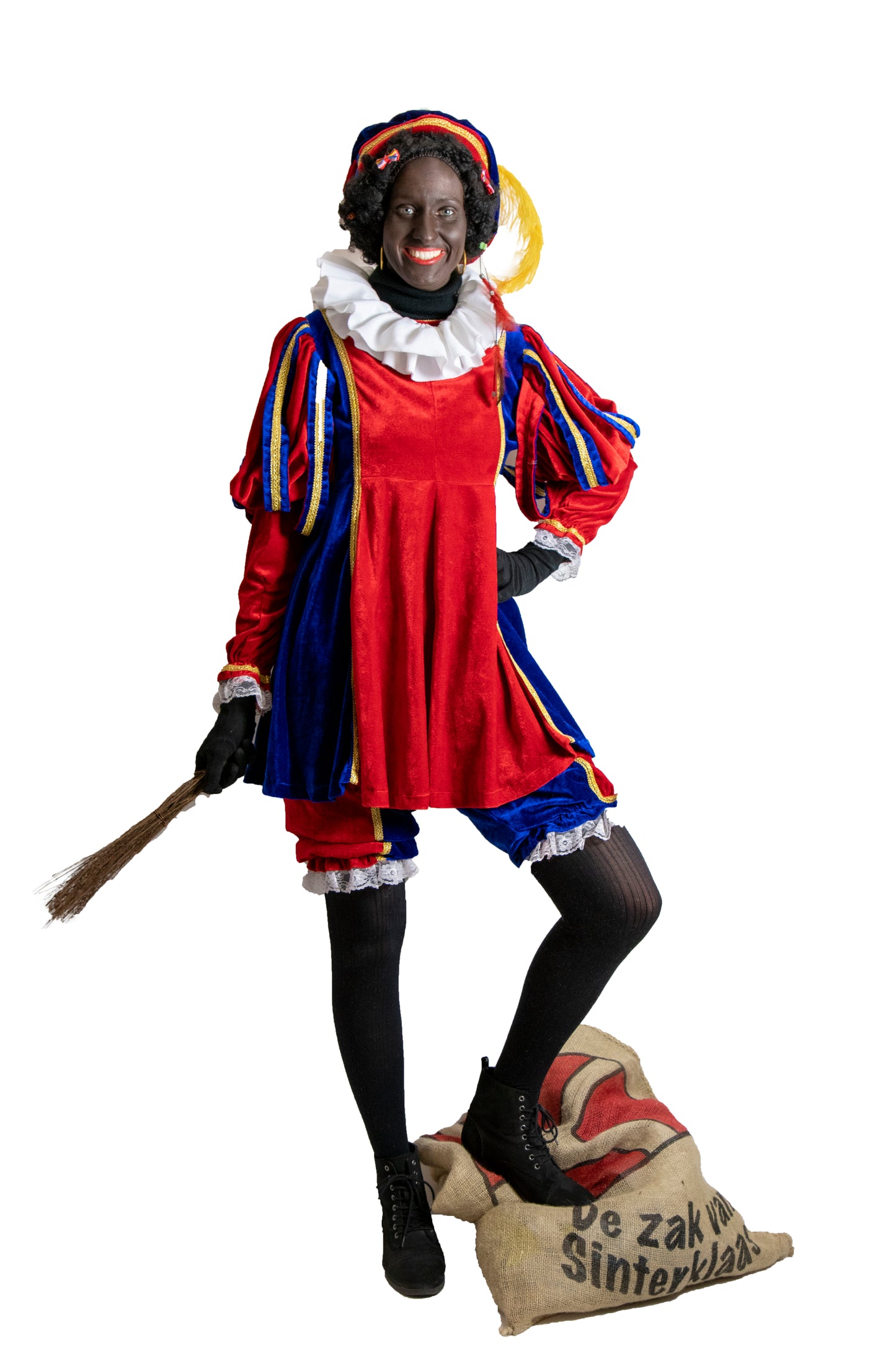 Pietenjurkje rood/blauw - verkleedshopjur