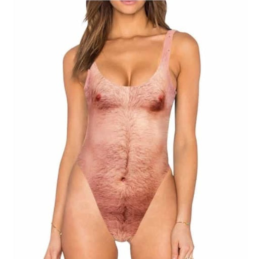 Badpak harige man - verkleedshopjur
