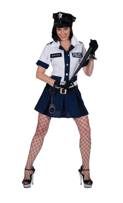 Politie jurkje blauw/wit - verkleedshopjur