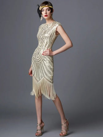 Great Gatsby jurk champagne - verkleedshopjur