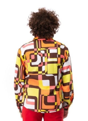 Disco kostuum man oranje - verkleedshopjur