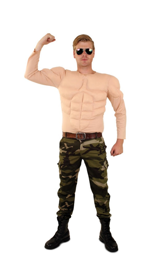 Sixpack met lange mouwen - verkleedshopjur