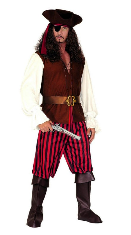 Klassiek piraten kostuum rood man - verkleedshopjur