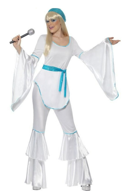 Abba kostuum Anni-Frit wit - verkleedshopjur