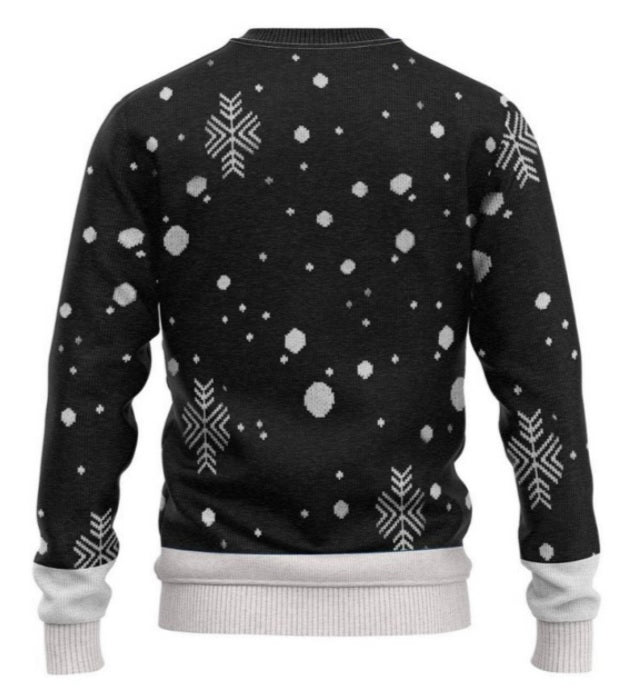 Kersttrui fout Rudolf zwart - verkleedshopjur