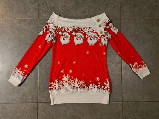 Kersttrui fout Santa rood - verkleedshopjur