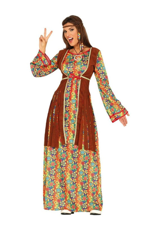Hippie jurk lang Lucy in the sky - verkleedshopjur