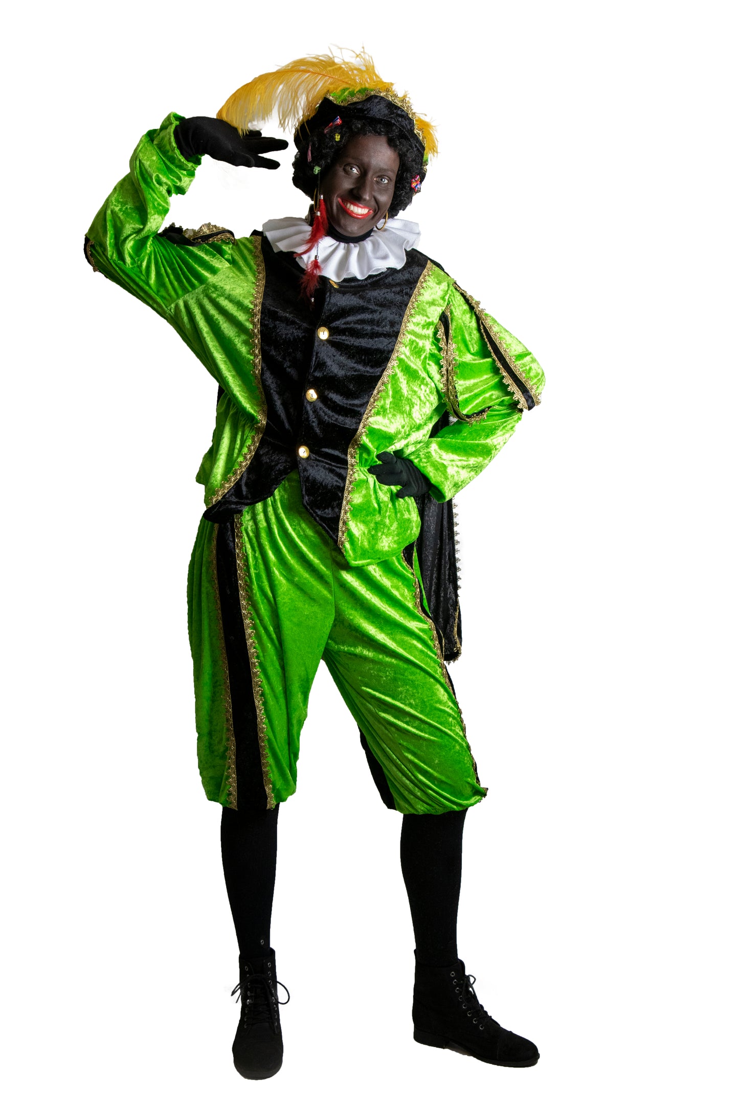 Pietenpak groen/zwart - verkleedshopjur