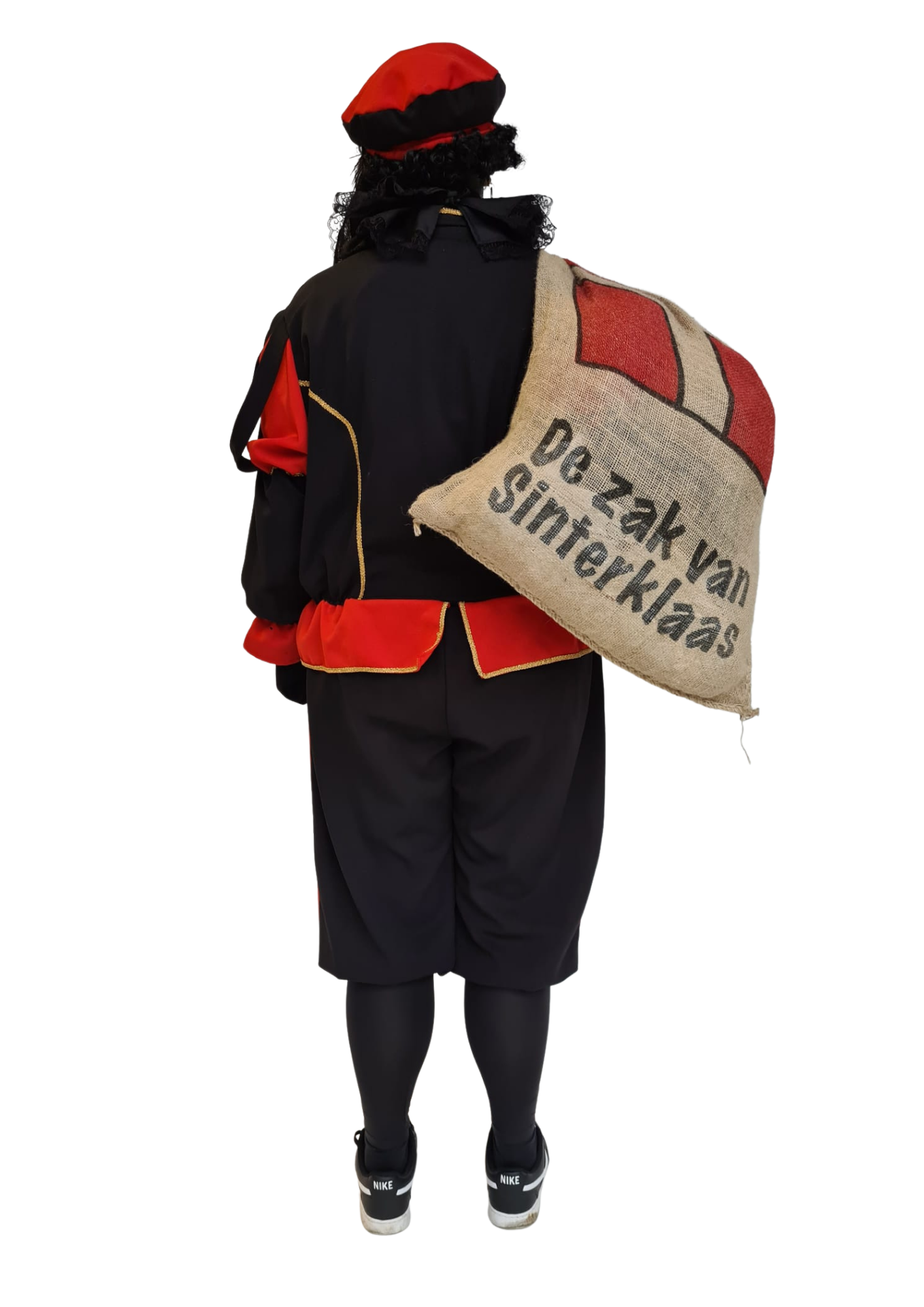 Pietenpak rood/zwart - verkleedshopjur