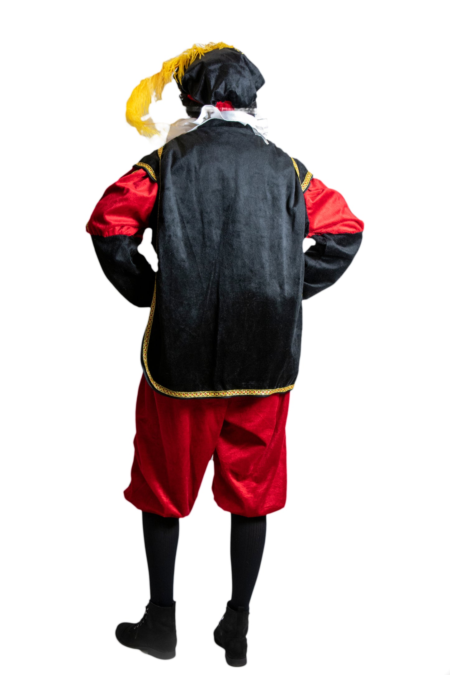 Pietenpak rood/zwart - verkleedshopjur
