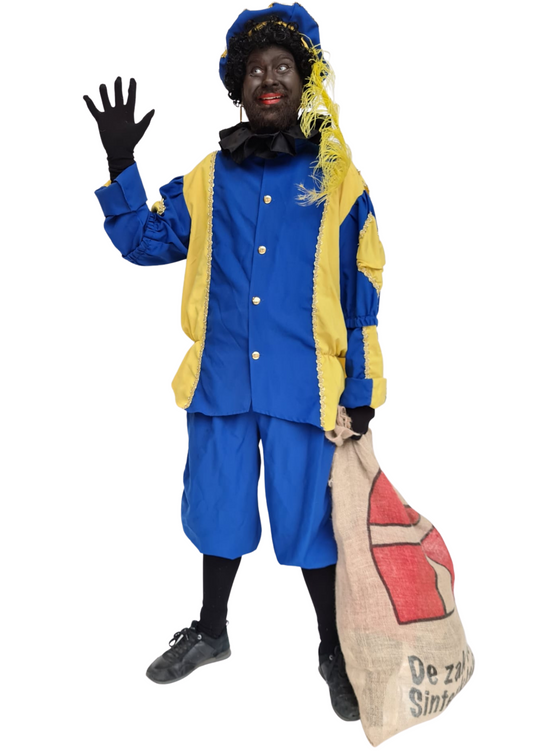 Pietenpak geel/blauw - verkleedshopjur
