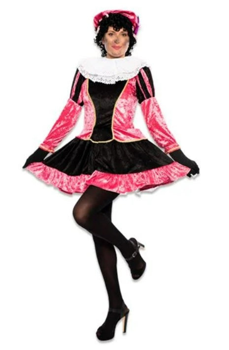 Pietenjurkje roze/zwart - verkleedshopjur