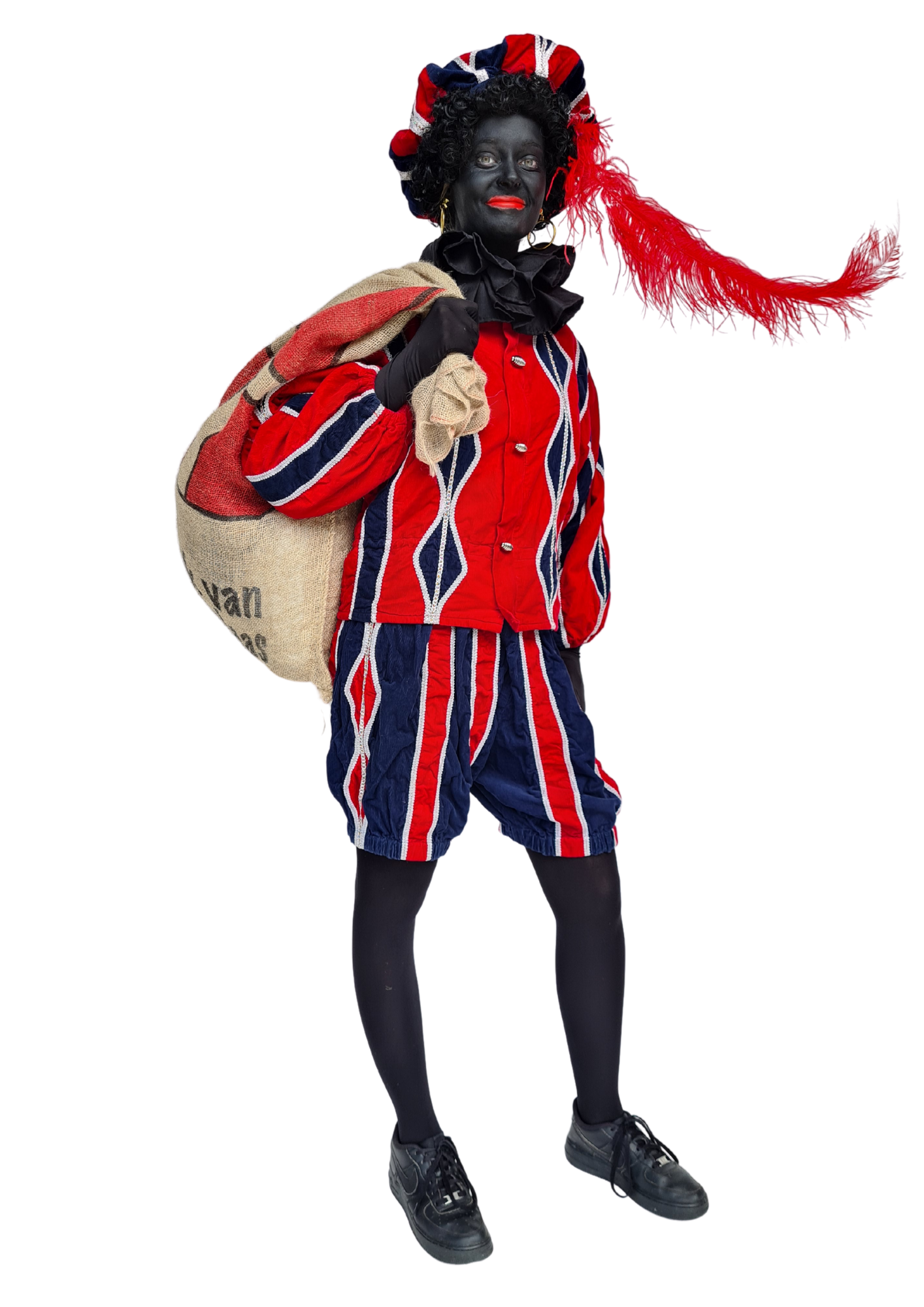 Pietenpak prof. rood / donker blauw - verkleedshopjur