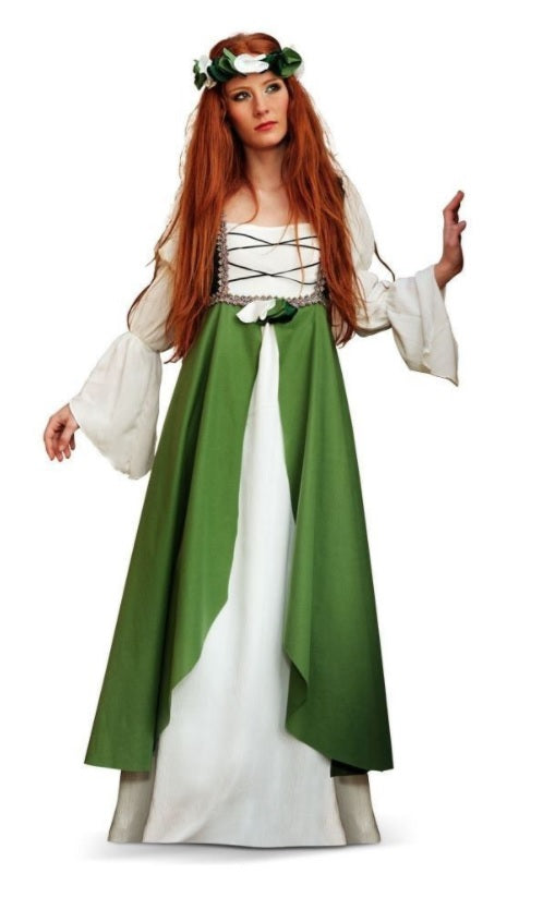 Jonkvrouw jurk groen - verkleedshopjur