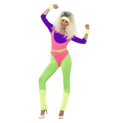 Paars / Roze / Groen fout fitness kostuum-image