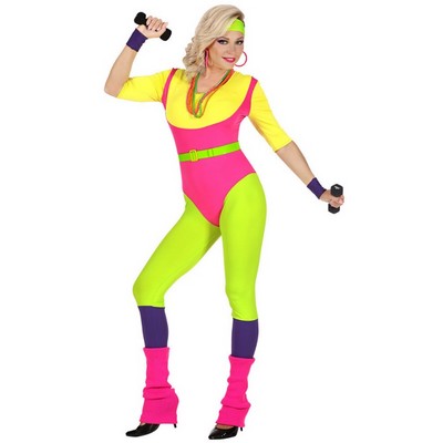 Geel / Roze / Groen fout fitness kostuum-image