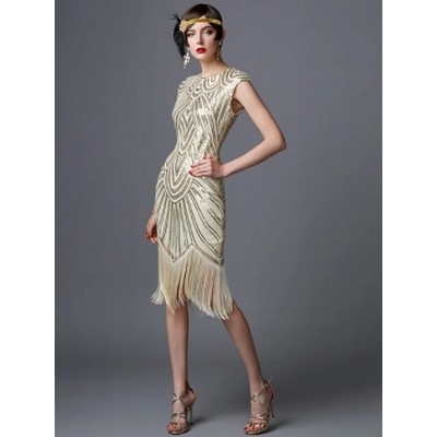 Great gatsby jurk champagne-image