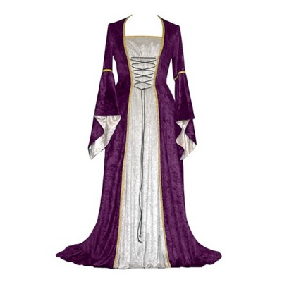 Middeleeuwse jurk paars-image