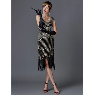 Great Gatsby jurk goud/zwart main image